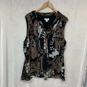 Cato Floral Sleeveless Blouse Women’s Plus 26W